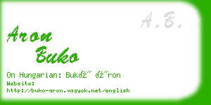 aron buko business card